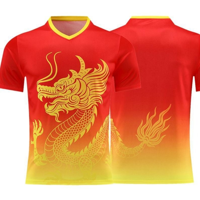 Dragón de secado rápido traje traje de barco de dragón manga corta protección solar dragón barco de dragón barco de dragón traje de equipo de seda de hielo se puede imprimir nombre del equipo