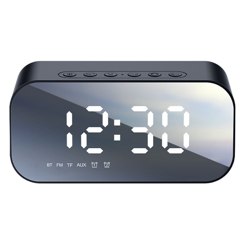 Havit Haiwit M3 Audio de escritorio Espejo para el hogar Reloj despertador Regalo Radio Altavoz Bluetooth inalámbrico