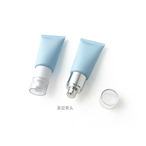 50ml/g light blue sanding cosmetic tube packaging for refilling hand cream face wash skincare empty bottles