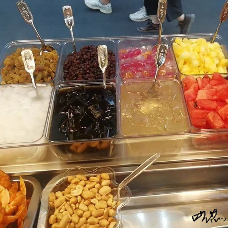 冰粉配料商用盒冰粉盒组合容器盒摆摊调料收纳盒子小料盒全套