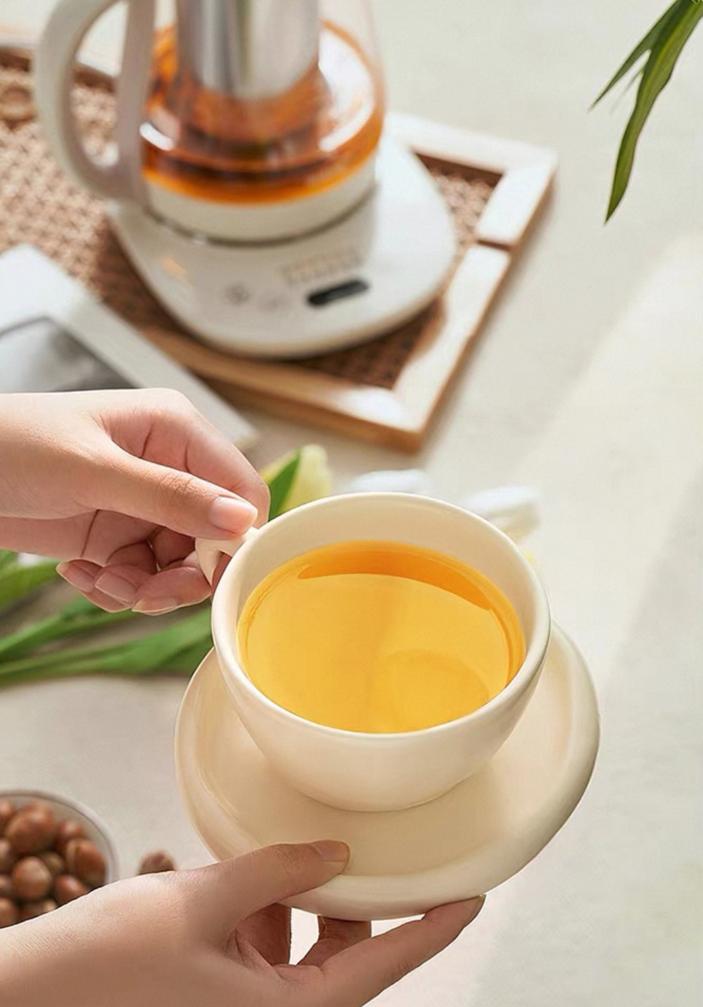 Apple Ume Jobstears Tea with Hawthorn Rose Lotus Leaf 600g Daily Herbal Flower Tea details