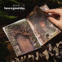 美好的一天素材本  森林秘境系列 复古森林主题手账素材装饰6款