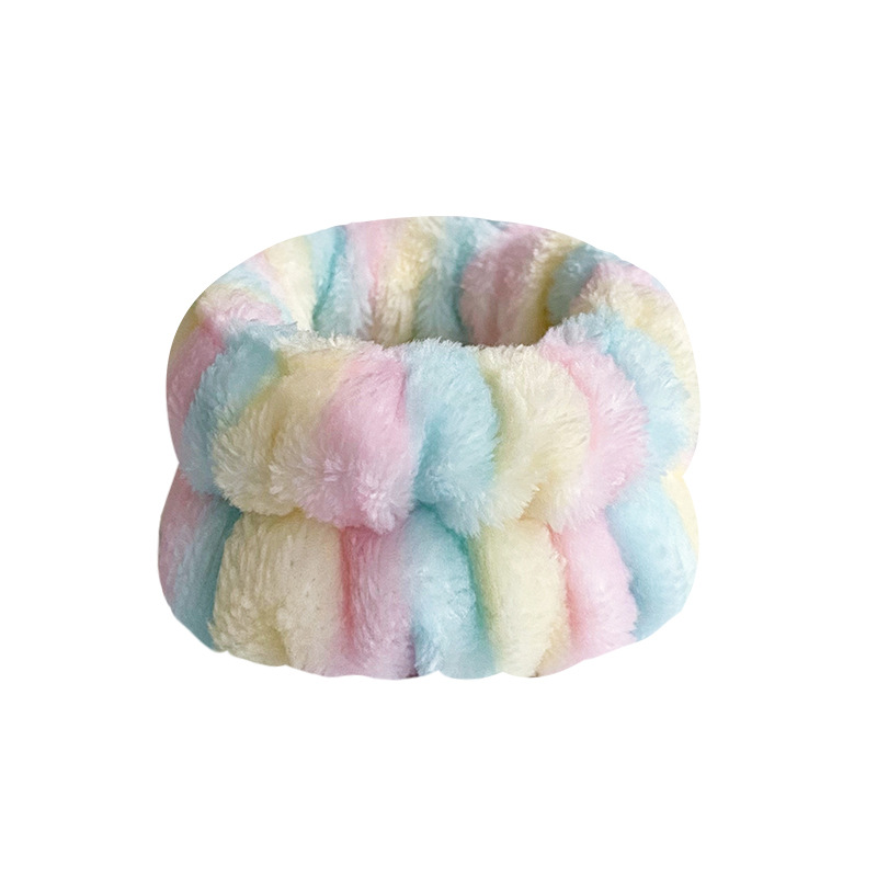 Amazon cross-border franela banda de pelo pulsera conjunto de pulsera absorbente de las mujeres deportes tie-dyed pulsera traje de vacío