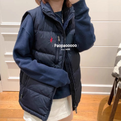 高品质RL拉夫战马刺绣连帽羽绒马夹经典款防水防绒男女同款情侣款