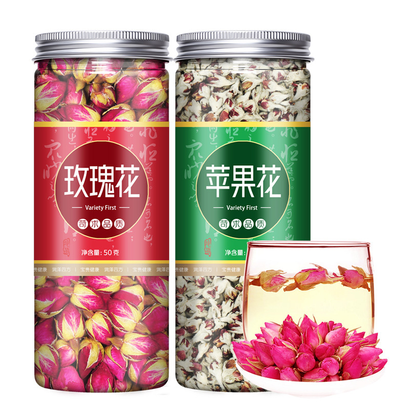 乾燥したリンゴの花のバラの花茶、女の子向けのニキビを調整し、シミを軽減する茶|undefined