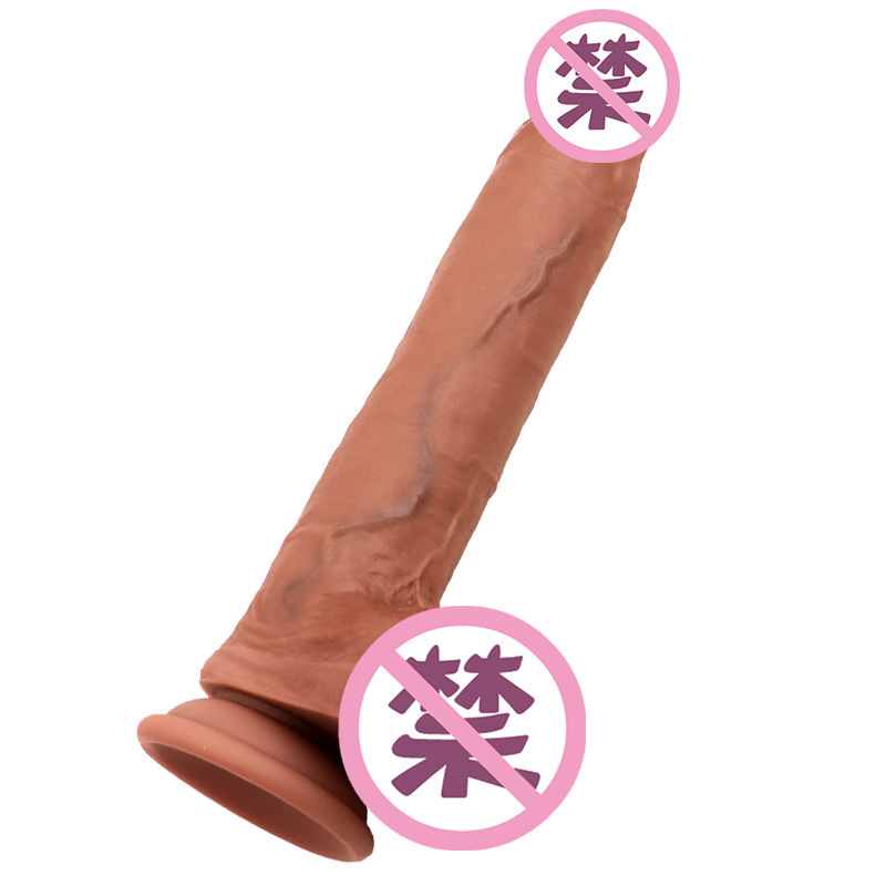 Extra Long Liquid Silicone Dildo 25cm, Dual-Color Finish, Clitoral Stimulation — detail image 21
