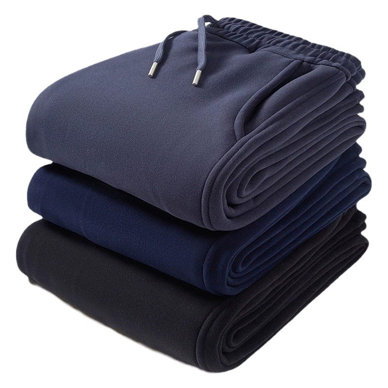 [Lambswool] зимние мужские утолщенные спортивные штаны на флисовой подкладке ветрозащитные штаны теплые хлопковые штаны повседневные штаны спортивные штаны Мужские штаны