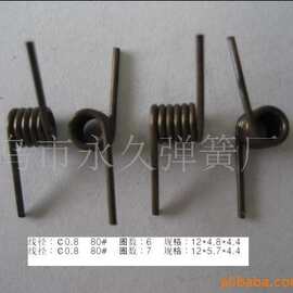 弹簧厂家来图样加工定 制按键弹簧 镀镍线单双角导电插件弹簧