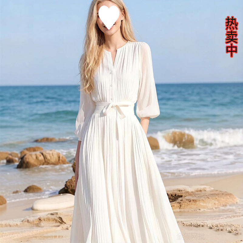 summer elegant shiffon long skirt