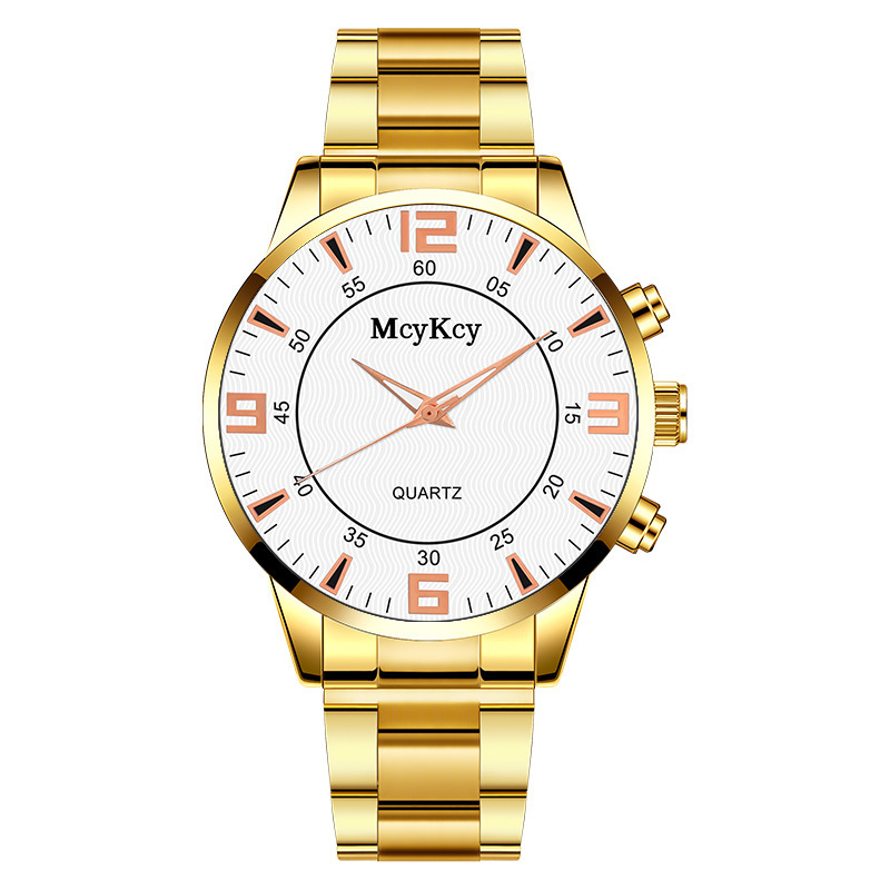 Direct Gift McyKcy Montre à quartz pour homme avec bracelet en acier allié simple_voghion.com