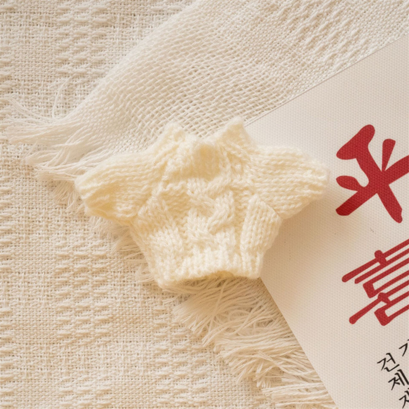 Venta caliente perro cabeza 14cm muñeco de peluche suéter colección de accesorios de ropa rabu ropa spot al por mayor