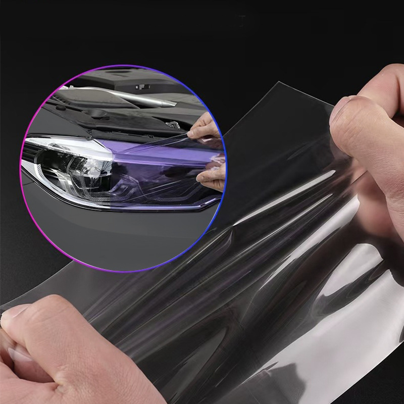 Cross-border exclusive for Tesla Y factory direct car self-repair protection car headlight color change film