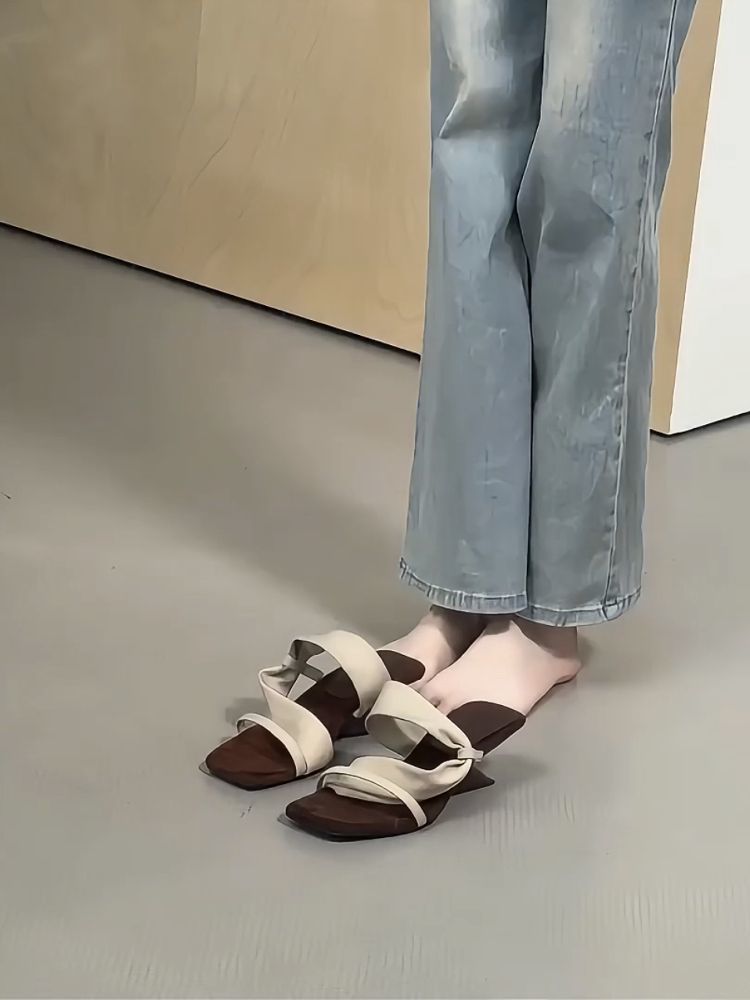 Niche High-End French Fairy Style One-Strap For Women 2025 Summer High Heels Stunning Outdoor Sandals Slippers_vogvips.com