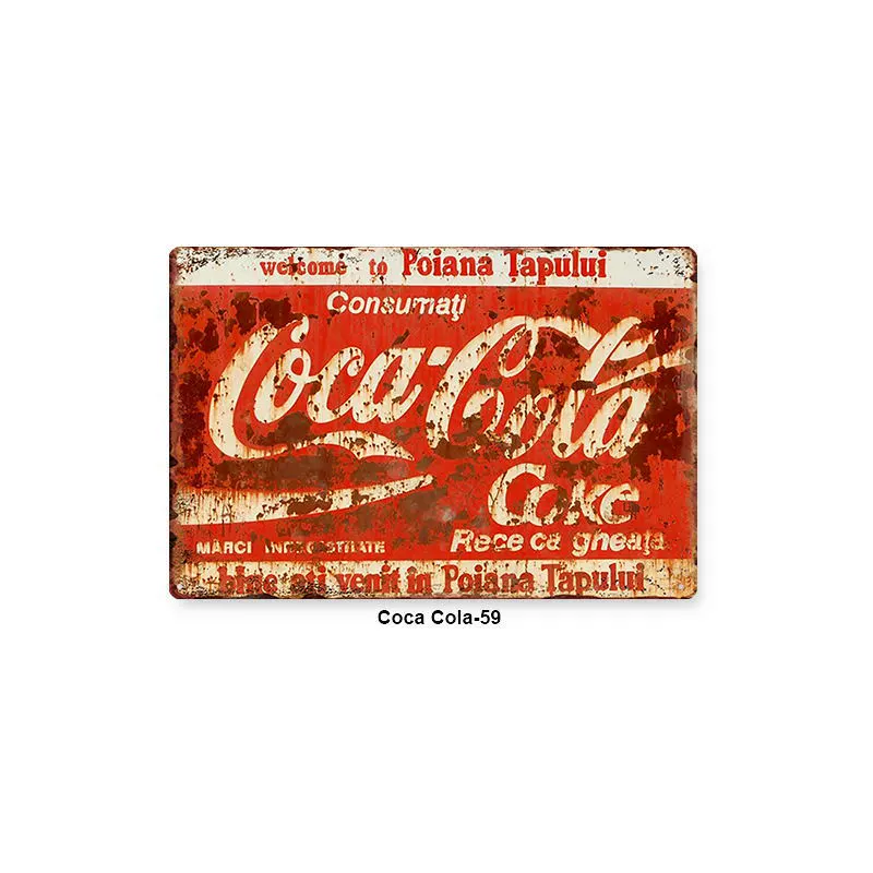 Настенная полка с изображением Coca‑Cola, винтажная поцарапанная металлическая плакат, 20×30 см