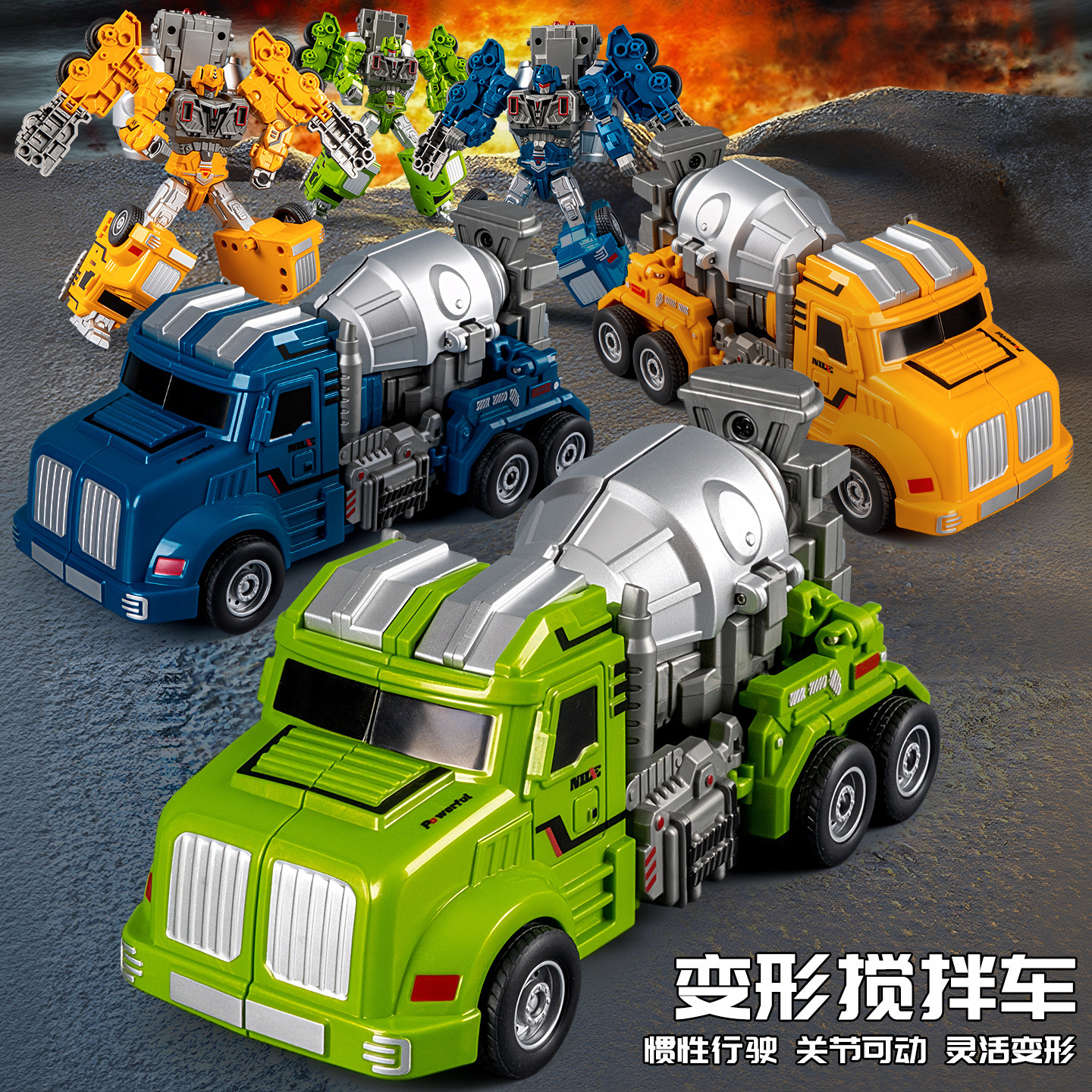 Children's Transforming Robot Car Artificial Airplane Truck Transforming Toy 3-6 Years Old Boy Inertia Car