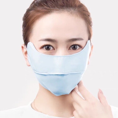 Summer goddess ice silk sun protection eye corner anti-UV sunshade opening breathable ice silk