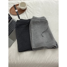 韩国东大门代购2025早秋季新款 高品质针织抽绳短裤