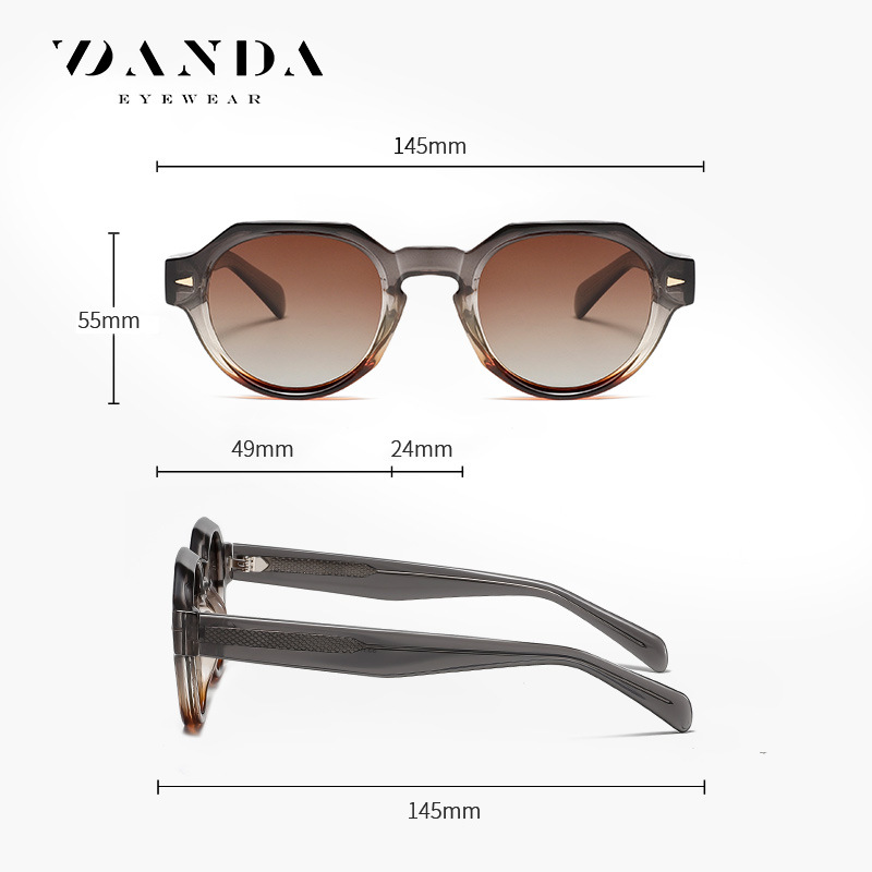 Gafas de sol de hoja al por mayor S31115 Gafas de sol de protección UV de montura redonda de moda Gafas de sol masculinas y femeninas