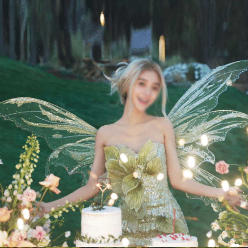 赤ちゃんと同じスタイルのエルフ蝶の羽の写真撮影の小道具妖精の誕生日パーティーパーティープロムプリンセスパフォーマンスdiy|undefined