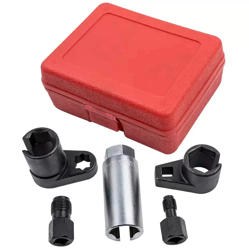10-Piece Set of Japanese and European Style Oxygen Sensor Wrenches, Oxygen Sensor Socket, Oxygen Sensor Removal Tool, Open-End Socket