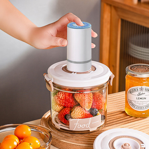 Vacuumable crisper box rectangular plastic food sealed jar with lid drain storage box refrigerator storage box wholesale
