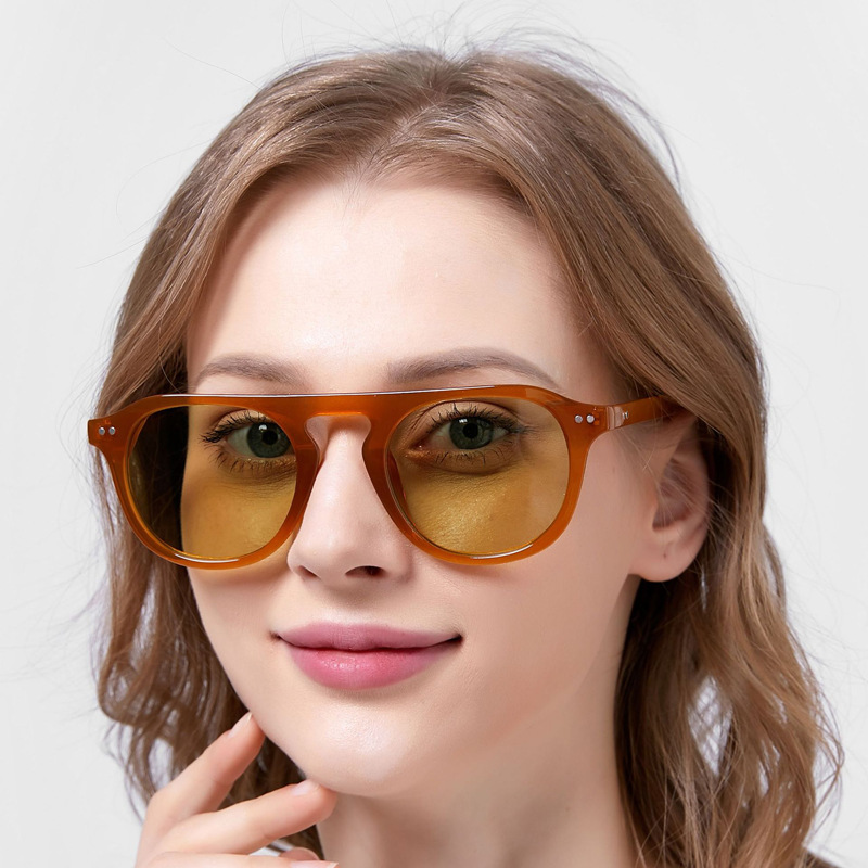 Modern Style Simple Style Solid Color Pc Special-Shaped Mirror Full Frame Glasses display picture 3