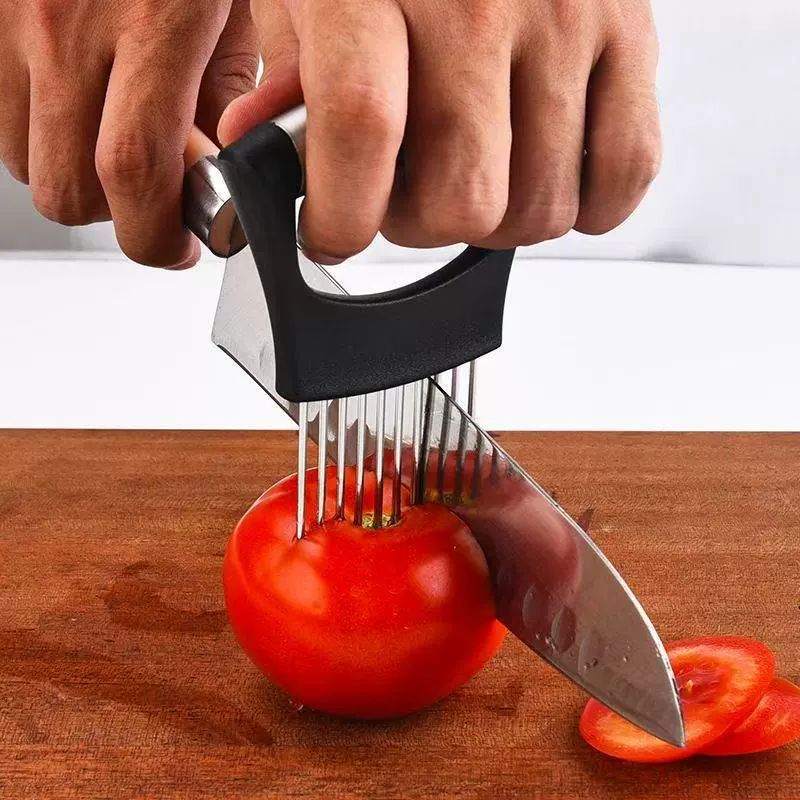 Steak Floss Meat Needle 304 Stainless Steel Clamping Meat Needle Kitchen Cutting Vegetables Tender Fixed Hand Guard