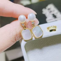 S925 серебряная игла натуральный пресноводный жемчуг серьги женский натуральный фидий простой дизайн