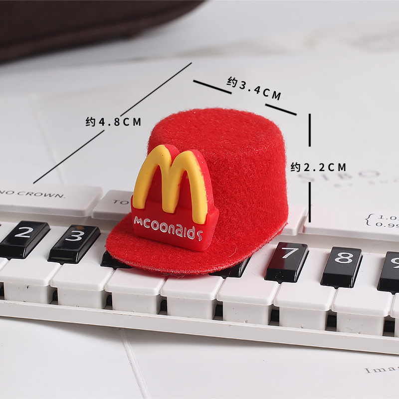 Housedoll accesorios muñeca corbata McDonald sombrero McDonald Highland corbata mini diy image 6