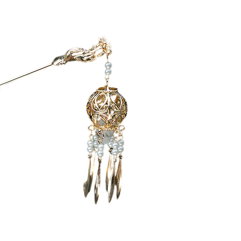 Estilo antiguo hanfu accesorios para el cabello linterna borla horquilla estilo retro corte de hadas fresco al horno palillos tocado palillos Accesorios