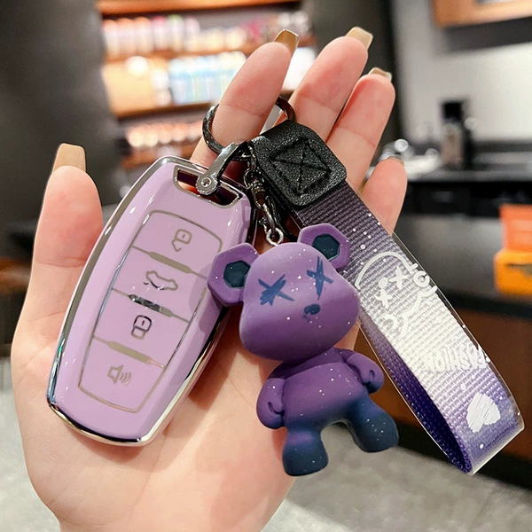 Harvard 4-key [lavender purple] single shell + purple violent bear