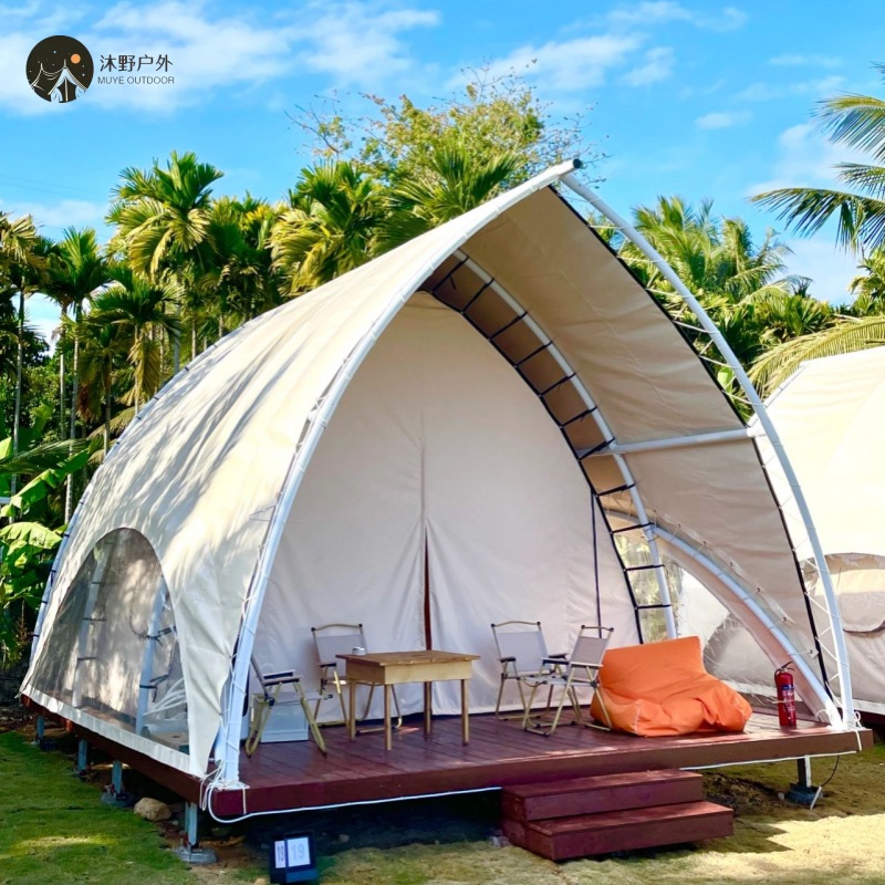 Muye acampar al aire libre gran camping techo vela tienda Hotel Scenic Area campamento tienda de campaña fabricante