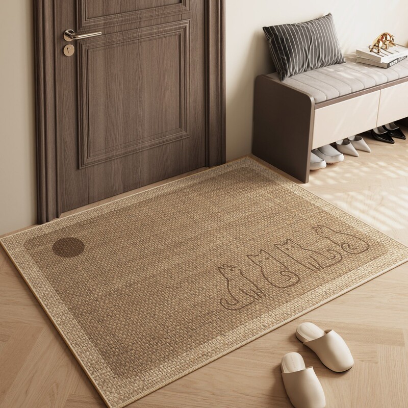 Imitation Linen Entrance Floor Mats, Entrance Door Non-Slip Carpets, High-End Entrance Door Mats, Indoor Entrance Door Mats