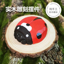 木雕摆件开瓶器金龟子批发手工实木雕刻瓢虫木质工艺品装饰甲壳虫