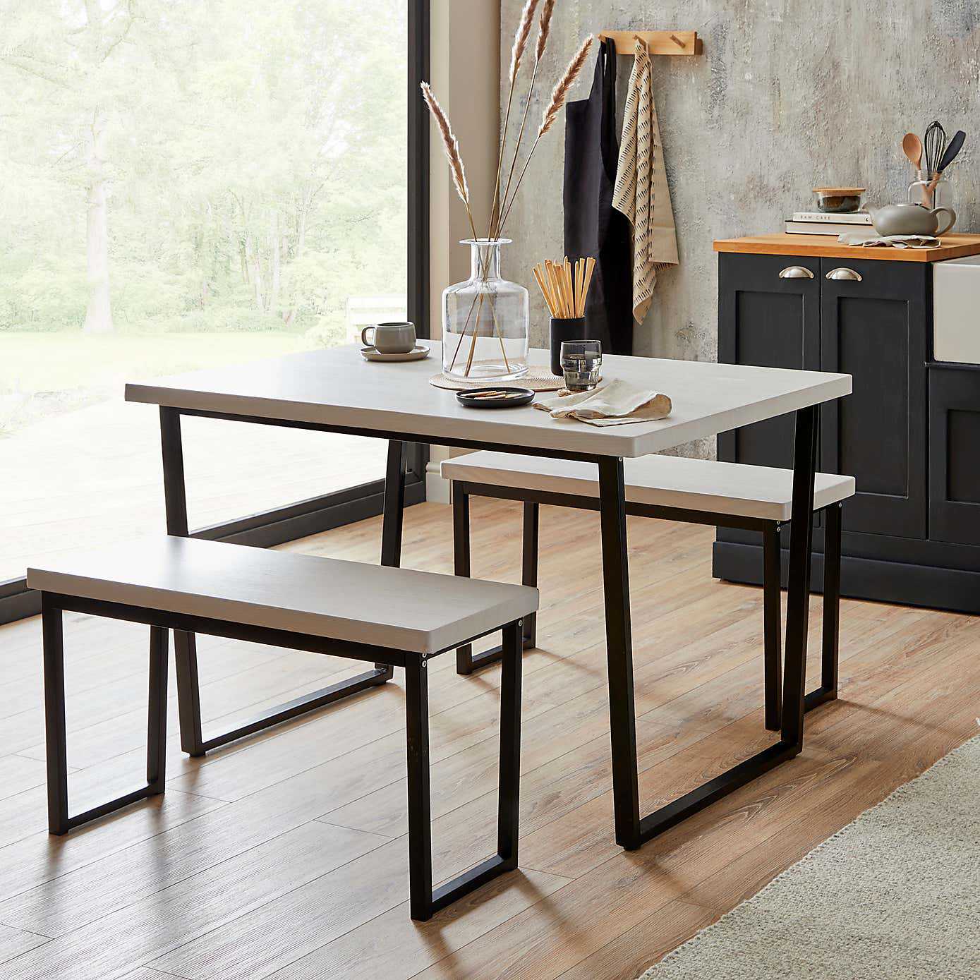 Dunelm mesa de comedor de madera maciza mesa de comedor de madera simple mesa de comedor de lujo