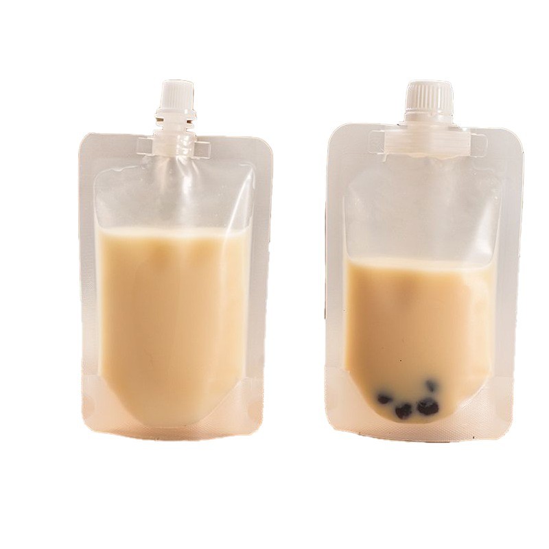 Thickened Self-Standing Frosted Spout Bag for Traditional Chinese Medicine Yogurt, Soy Milk, Beverage Liquid, Heatable Portable Take-Out Sealed Bag