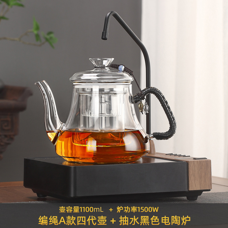 新商品の揚水一体電気陶炉で茶器を煮ます。|undefined