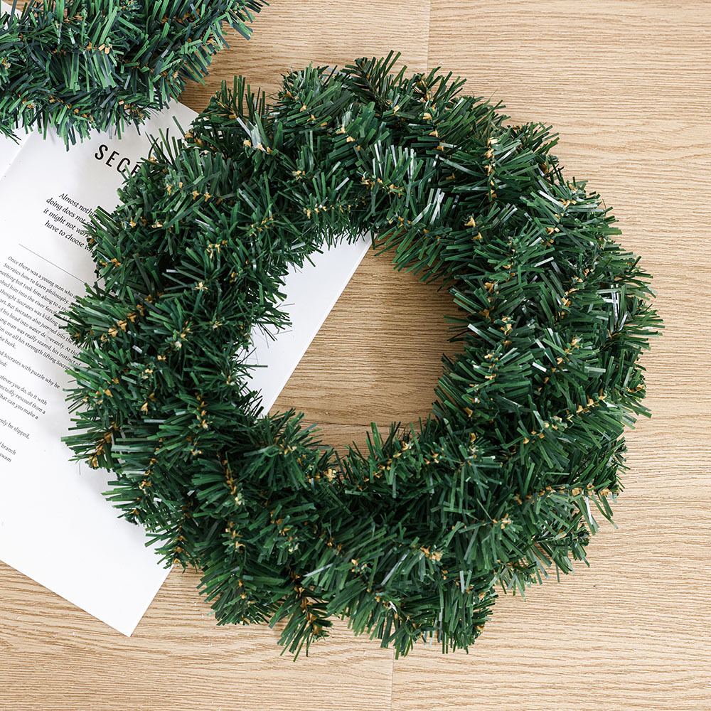 Guirnaldas de Navidad transfronterizas sin decoración guirnaldas de plástico de PVC simulación guirnaldas accesorios de decoración de vacaciones pueden mezclar lotes