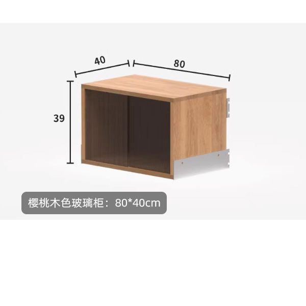 체리색 유리 캐비닛 80*40*39cm