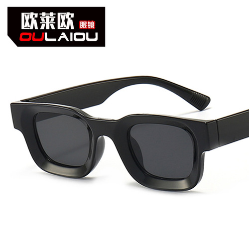 Oleole 5306 Retro Concave Sunglasses, Black, European and American Style, Unisex Hip-Hop, Cross-Border New Arrival, Foreign Trade Eyewear