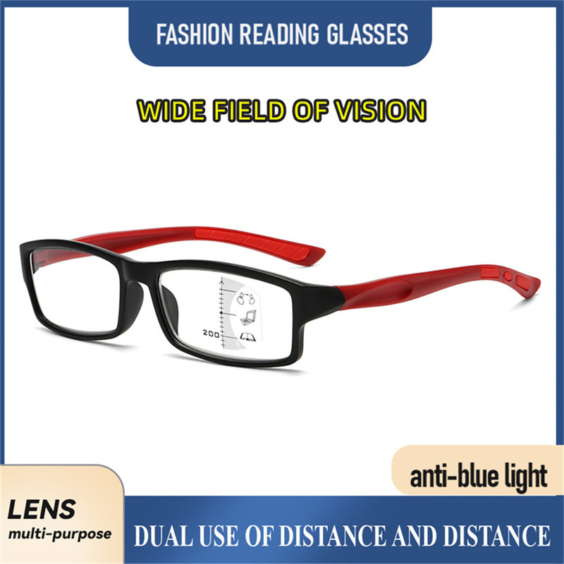 Cross-border new far and near dual-purpose sports reading glasses light anti-blue light looking far looking near reading glasses clear reading glasses Cross-border new far and near dual-purpose sports reading glasses light anti-blue light looking far looking near reading glasses clear reading glasses