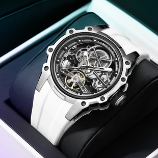 MEGIR new men's stainless steel hollow mechanical watch men's automatic waterproof wholesale luminous mechanical watch