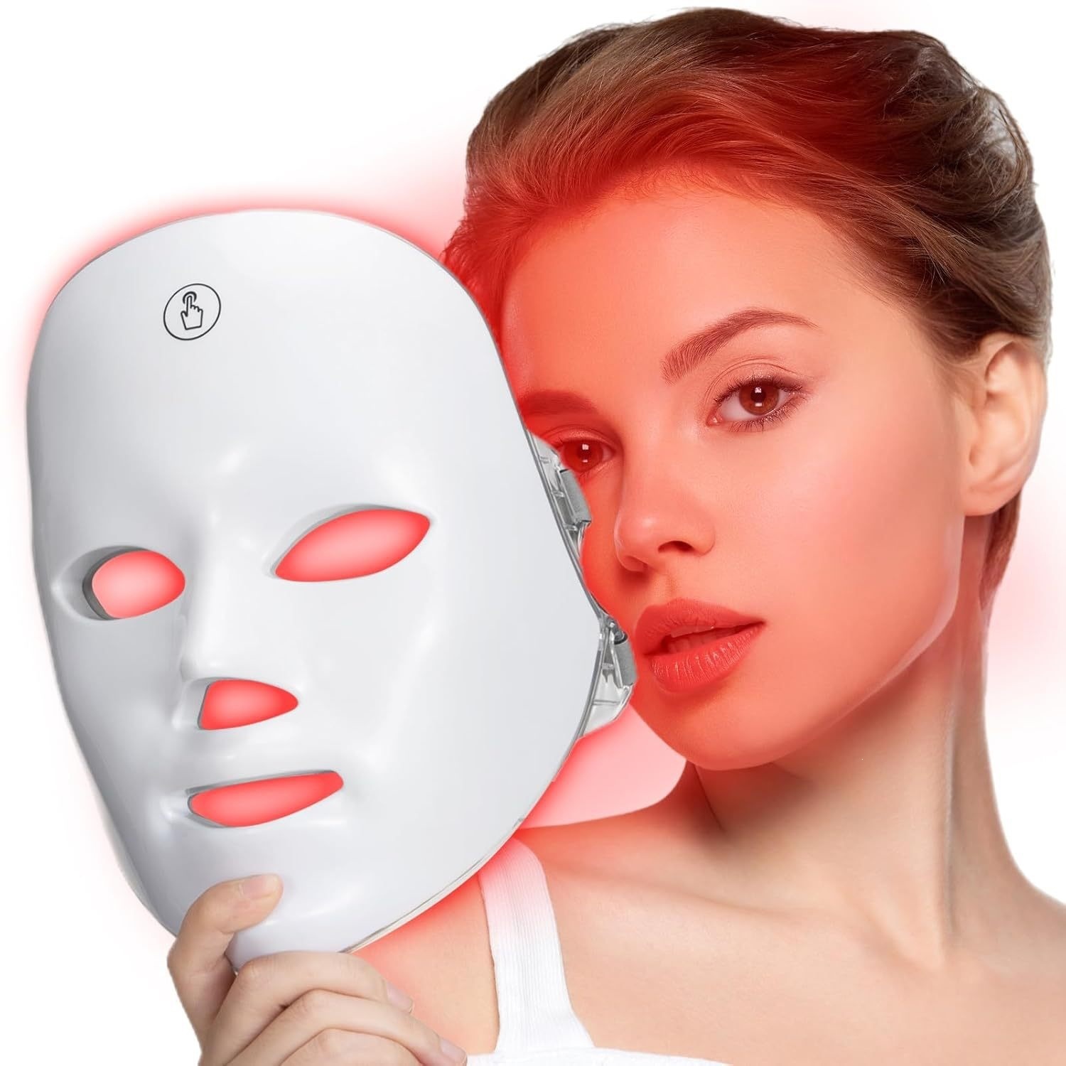 Cross-Border Led Red Light Beauty Device Mask 7-Spectrum Beauty Home-Use Skin Rejuvenation Device Colored Light Mask Russia