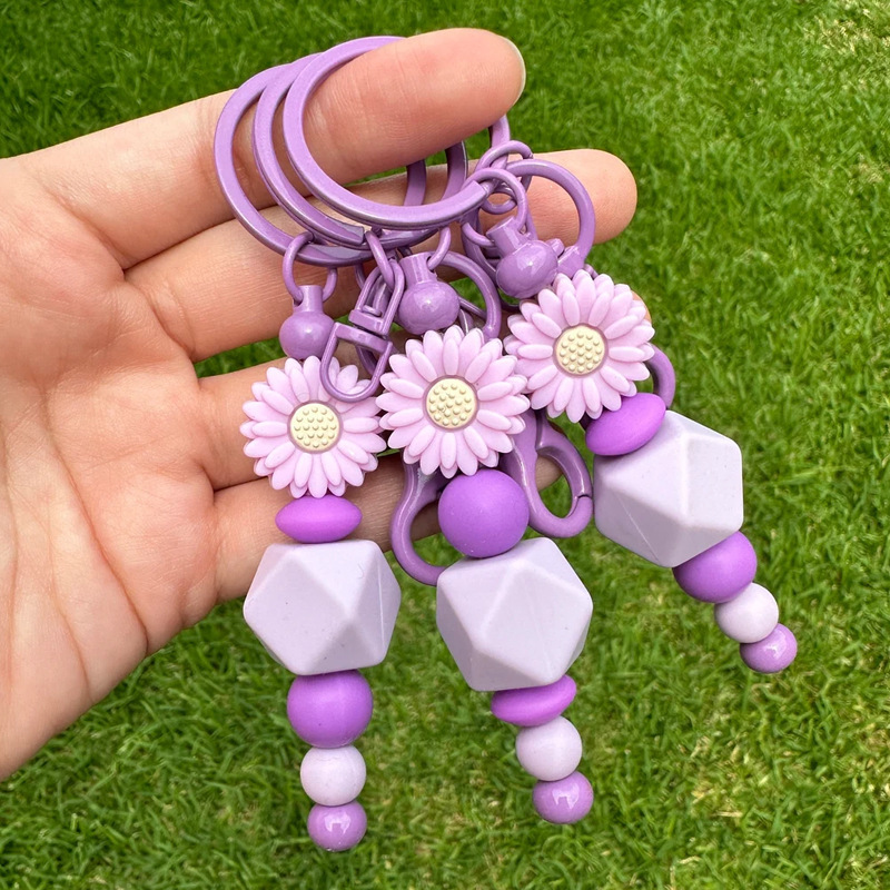 Silicone golden keychain