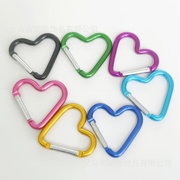 A large number of spot aluminum alloy carabiner peach heart hiking…