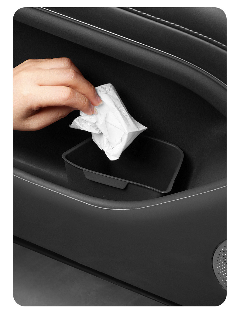 Universal Car Door Trash Can, Dedicated Storage Slot under the Car Door, Convenient Storage Silicone Trash Can