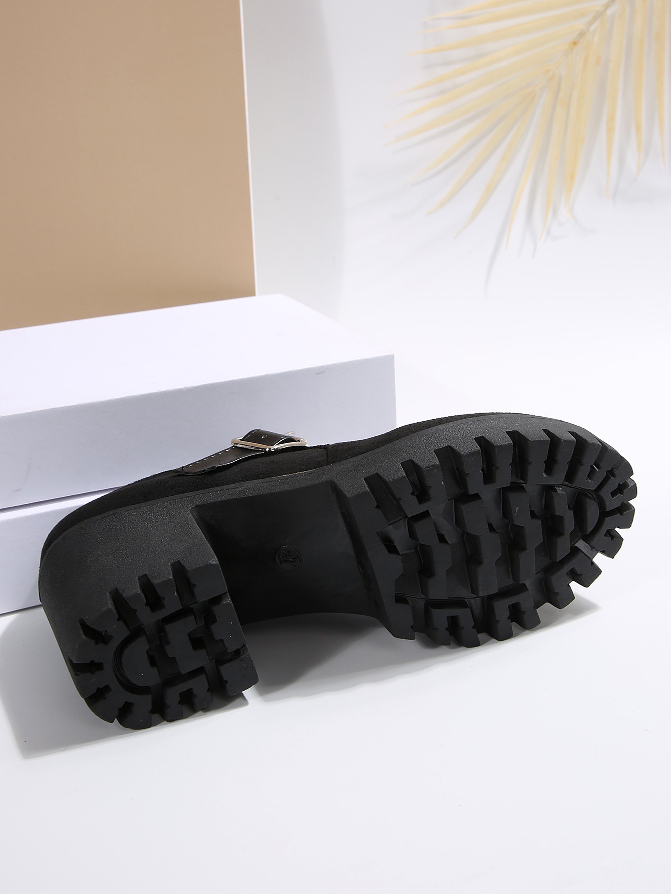 Damen Pumps Mit Blockabsatz Und Schnalle Aus Wildleder Für Damen_voghion.com