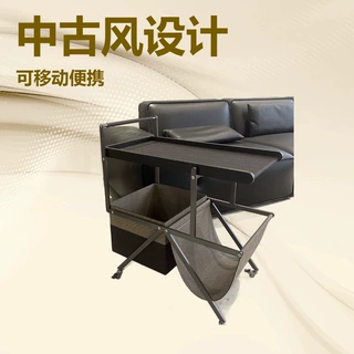 YSB063 中古风设计师款可移动边几带轮小户型轻奢创意小推车意式