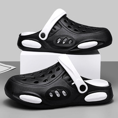 洞洞鞋男款夏季外穿防滑兩用拖鞋男士開車包頭半拖踩屎感運動涼鞋