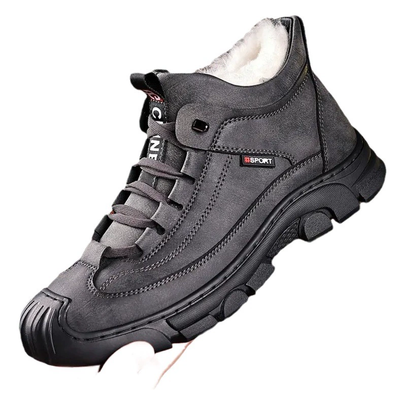 2025 новых хлопковых ботинок для дропшипинга, тёплые зимние утолщённые высокие универсальные снегоступы для Северо-Востока, нескользящая обувь